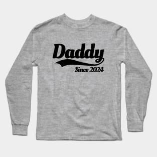 Daddy since 2024 father pregnancy pregnant baby Long Sleeve T-Shirt